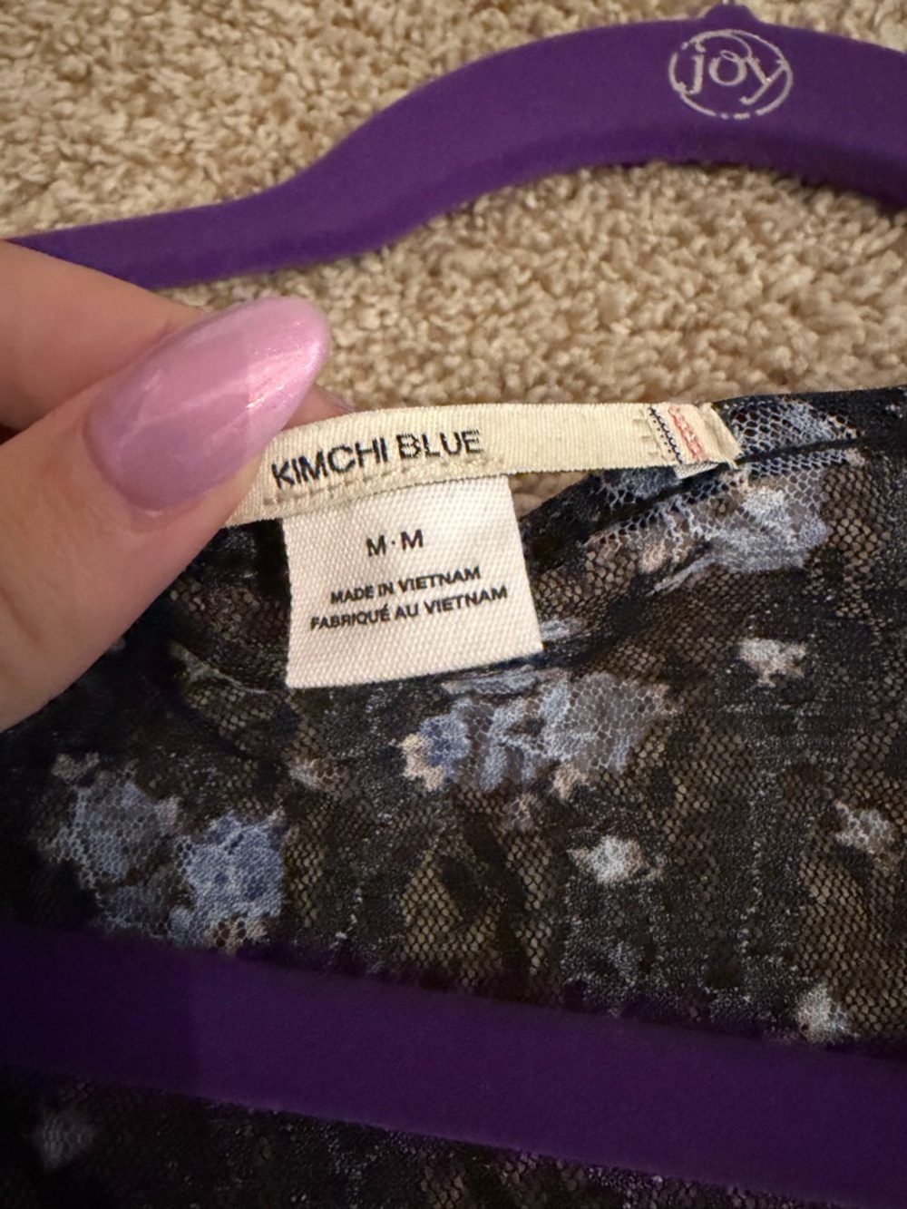 Urban Outfitters Lace Floral Tie-Front Tops — Black/Blue & Cream/Orange - Picture 6 of 7